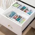 1 Pcs Expandable Drawer Organizer Bins Adjustable Deep Drawer Hanging Organizer Tray Expandable 11.4 to 18.1 Inches Plastic Dividers Storage for Office Bathroom Bedroom Kitchen Desk, White