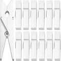 100pcs Colorful Clothespins Natural Wooden Colored Clothespins, Photo Paper Peg Pin Craft Spring Clips for Home Arts Crafts Decor, 2.75 inches (White)