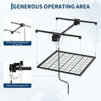 GarveeHome Adjustable 4x4 ft Ceiling Storage Rack, Heavy Duty Overhead Garage Rack with 300 Lb Capacity and Auto Safety Lock, Ideal for Attic and Basement Organizing