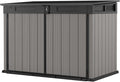 Keter Premier Jumbo 6.2 x 4.3 ft. Outdoor Resin Horizontal Storage Shed for Outdoor Yard and Garbage Bin Storage