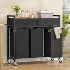 Laundry Sorter 3 Section, 120 L Laundry Hamper with 2 Drawers & 2-tone Top Panel, Rolling Laundry Basket Organizer with Pull-Out Removable Oxford Fabric Bags for Laundry Room Organization UNZYL006BVV3