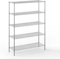 21" Deep x 60" Wide x 86" Height Wire Shelving Kit | 5-Tier | NSF Commercial Storage Rack Unit