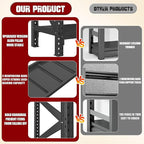 67" W Garage Shelving 4000BS Garage Shelving Heavy Duty Storage Shelves, 3 Tier Metal Shelves, Adjustable Industrial Shelf for Warehouse, Basement, Pantry 63.0" H x 67" W x 19.7" D