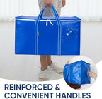 BALEINE 6-Pack Oversized Moving Bags with Reinforced Handles, Heavy-Duty Storage Tote for Clothes, Moving Supplies (Royal Blue, 6-Pack)