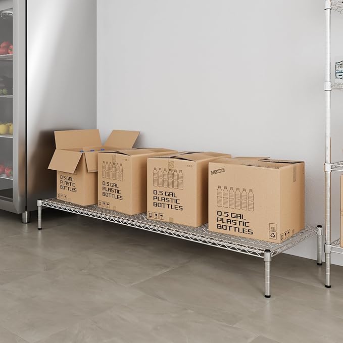 24" Deep x 72" Wide x 8" Height Wire Shelving Kit | 1-Tier | NSF Commercial Storage Rack Unit