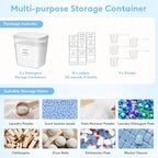 Lifewit Laundry Pods Container with Pop-up Lid, Laundry Room Organization, Dryer Sheet Holder for Washing Powder Scent Booster Beads, 2700 ml/0.72gal,5 Pcs
