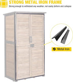 Aivituvin Outdoor Storage Shed with Floor - Strong Metal Frame, Adjustable Shelves, Ventilated Blinds - Ideal for Garden Tools Cabinets Waterproof - Best in Sheds & Outdoor Storage