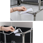 Laundry Hamper 2 Tier Laundry Sorter with 4 Removable Bags for Organizing Clothes, Laundry, Lights, Darks