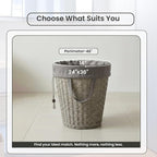 LFH Home Cotton Canvas Large Laundry Bag with Handle, Heavy Duty Drawstring Closure Washable Laundry Bags, School Travel, Home, Hotel, College Dorm, Organizer Sack, Toys Clothes 24x36 (Pack of 4)-Grey