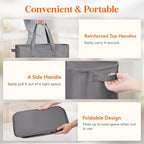 Lifewit 2 Pack Slim Laundry Hamper, Collapsible Narrow Laundry Basket, Small Tall Dirty Clothes Hampers with Handles for Bathroom Bedroom College Dorm, Grey, 65L