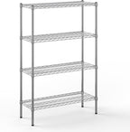 14" Deep x 36" Wide x 54" Height Wire Shelving Kit | 4-Tier | NSF Commercial Storage Rack Unit