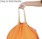 Heavy Duty Laundry Bag with Drawstring and Handle, Extra Large Travel Dirty Clothes Bag for Laundromat and Household, Durable Rip-Stop Laundry Hamper Liner, 28 x 40 Inch by SANFERGE, Orange