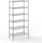 18" Deep x 36" Wide x 74" Height Wire Shelving Kit | 6-Tier | NSF Commercial Storage Rack Unit