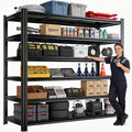 Adjustable 6-Tier Garage Shelving, Heavy Duty Steel Storage Rack, High Load Capacity, Ideal for Garage, Warehouse, or Home Organization (6-Tier 82" H x 40" W x 18" D)