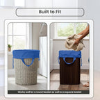 LFH Home Large Premium Cotton Canvas Laundry Bag with Drawstring and Handles Heavy Duty, Multi-Use, and Washable for Home, Travel, College or Storage 24x36 (Pack of 2)-Sky Blue