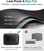 1-Pack Vacuum Seal Bags for Clothing Travel with Portable USB-Powered Pump, Triple Your Space, Reusable Space Saver Compression Bags for 27"- 32" Luggage Suitcase & Home Storage (Large)