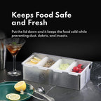 New Star Foodservice 48032 Stainless Steel Condiment Dispenser with 5 Compartments (No Ice Tray)