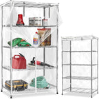 Wire Shelf Cover,600D Heavy Duty 100% Waterproof Shelf Covers for Wire Shelving,Outdoor Storage Shelves Cover for Metal Rack,60" W x 24" D x 72" H,Clear
