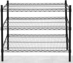 2 Pack Additional Wire Shelf for Wire Shelving Units Chrome Finish Shelving Weight Capacity 600-800 Lb, Heavy Steel Industrial for Warehouses, Closets, Kitchen (Black,14" W X 36" L)