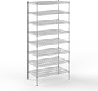 21" Deep x 36" Wide x 74" Height Wire Shelving Kit | 8-Tier | NSF Commercial Storage Rack Unit