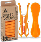 The Smartest Heavy Duty Clothespins with Hooks (30 Pack Bright Orange) - Hang 3 Garments at Once with Our Tough, Dual Hooks Clothes Pins with Anti-Rust Spring - Durable, Colorful Clothespins