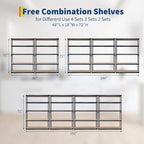 Heavy Duty Garage Storage Shelves, 5-Tier Adjustable Metal Shelving Unit, Up to 2500 Lb Capacity, 48" l x 18" w x 72" h Storage Rack for Kitchen, Pantry, Basement, Bathroom & Laundry