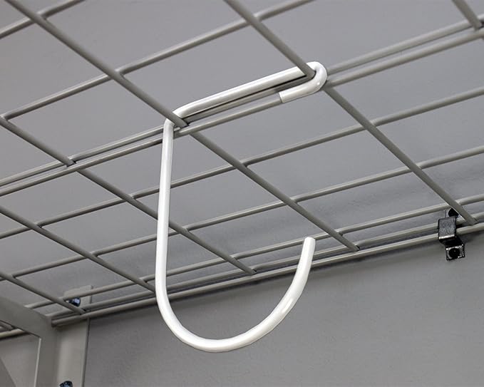 SafeRacks Wall Shelves - 2 Pk 18"x36" Wall Mountable Shelving Unit for Storage Rack, Pantry Shelves, Utility Shelving, Heavy Duty Shelves w/ 4 Versatile Accessory Hooks, 500lbs Capacity, White
