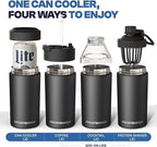 Frost Buddy Universal Can Cooler - Fits all - Stainless Steel Can Cooler for 12 oz & 16 oz Regular or Slim Cans & Bottles - Stainless Steel (Mother Nature)