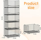JKsmart 5-Tier Stackable Closet Organizers and Storage Shelves,Extend Clothing Closet Shelf Bins for Jeans Pants Sweaters - Wardrobe Cupboard Clothes Organizer System-Wider Mouth Design