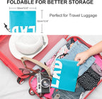 2 Pack XL Travel Laundry Bag, Machine Washable Dirty Clothes Organizer, Large Enough to Hold 4 Loads of Laundry, Easy Fit a Laundry Hamper or Basket (Blue + Black, 24" x 36")