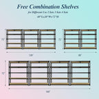 Heavy Duty Garage Storage Shelves, 2500 Lbs Capacity, 5-Tier Adjustable Storage Shelving Unit, 40" L x 20" W x 72" H Metal Shelving Racks for Kitchen Pantry Basement Bathroom Laundry
