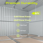 6' x 4' Outdoor Storage Shed, Sturdy Metal Building w/Floor and Operable Window for Garden, Backyard, Poolside and Lawn, Brown