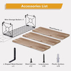 Bathroom Shelves Over Toilet Set of 3, 15.8 inch Floating Shelf with Storage Basket, Floating Shelves for Wall, Wood Wall Mounted Shelf for Bathroom Living Room Bedroom Kitchen, Rustic Brown
