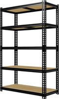 Heavy Duty Garage Storage Shelves, 2500 Lbs Capacity, 5-Tier Adjustable Storage Shelving Unit, 40" L x 20" W x 72" H Metal Shelving Racks for Kitchen Pantry Basement Bathroom Laundry