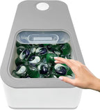 TidyFriend Laundry Pods Container with Slide Lid, 15" x 8.7" x 4.5", Airtight Storage Keeps Pods Fresh, Holds 9–10 lbs or 100–130 Pods, Laundry Detergent Container & Dishwasher Pod Holder (Grey)