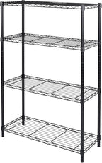 Homeiju 4 Tier Shelving Unit,Heavy-Duty Height Adjustable Storage Rack 1300 LBS Capacity with Adjustable Feet ,Metal Storage Shelves Wire Shelf for Kitchen Garage Laundry ,13.77"D x 35.43"W x 54.33"H