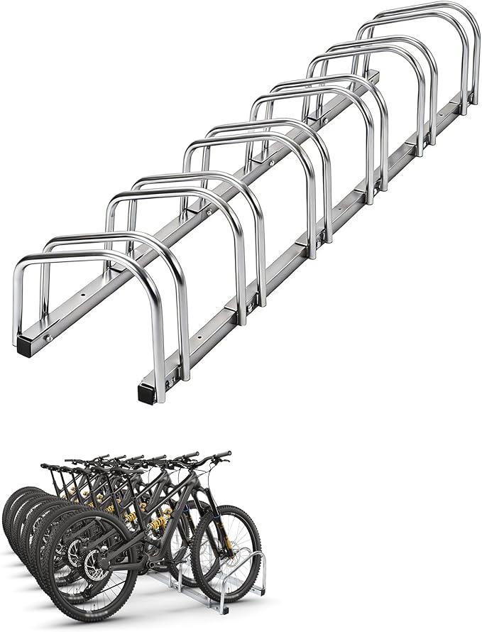 Freestanding Bike Floor Stand, Heavy Duty Bicycle Parking Rack for Garage Home Indoor Outdoor, Bike Storage Organizer Fits 22-28 Inch Wheels & 2.2 Inch Tire Width