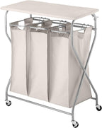 Whitmor Easy-Lift Triple Sorter with Folding Table