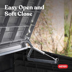 Keter Store-It-Out Prime 4.3 x 3.7 ft. Outdoor Resin Storage Shed with Easy Lift Hinges, Perfect for Yard Tools, Pool Floats and Garden Accessories, Black