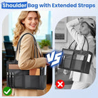 File Tote Bag, Portable File Organizer Box Hanging Filing Box Desktop File Folder Document Storage Organizer with Pockets and Handles