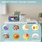 4 packs Laundry Pod Containers for Storage & Organization, Solution featuring Powder Laundry Detergent Container & dryer sheets with bamboo lids and labels. Includes scoops for powder and detergent.