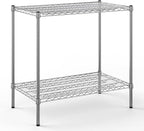 21" Deep x 36" Wide x 34" Height Wire Shelving Kit | 2-Tier | NSF Commercial Storage Rack Unit