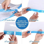 14 Combo Pack Vacuum Storage Bags (10 Medium Size 28"X20" and 4 Travel Bags Size 24"X16") for Storage Organization