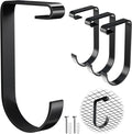 Bike Hooks for Garage Ceiling Storage Racks, 4 Pack Heavy-Duty Steel Thickened Flat Hooks, Supports Up to 50 lbs, Bike Hanger Add-On Overhead Garage Storage Rack & Wall Shelving, Black
