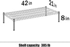 21" Deep x 42" Wide x 8" Height Wire Shelving Kit | 1-Tier | NSF Commercial Storage Rack Unit