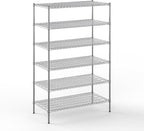 24" Deep x 48" Wide x 74" Height Wire Shelving Kit | 6-Tier | NSF Commercial Storage Rack Unit