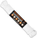 Plastic Clothesline - 50' Clothes Line - White Outdoor Weather Resistant - Synthetic Cord for Hanging and Drying Clothing & Laundry - Plastic Rope Clothes Line String for Pulley