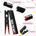 Kigeli 30 Pcs Spirit Clips Cheer Pins Cheerleader Gifts Clothes Pins for Backpacks Competition Glittered for Team Cheer Gifts Stuff Supplies Party Favors Accessories Bulk(Black, Red,Gradient)