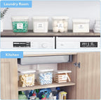 Lifewit 5 Pcs Laundry Pods Container with Pop-up Lid, Dryer Sheet Holder, Laundry Room Organization Storage Jars for Washing Powder, Soap, Scent Booster Beads, 2700 +4500ml/0.72+1.2gal
