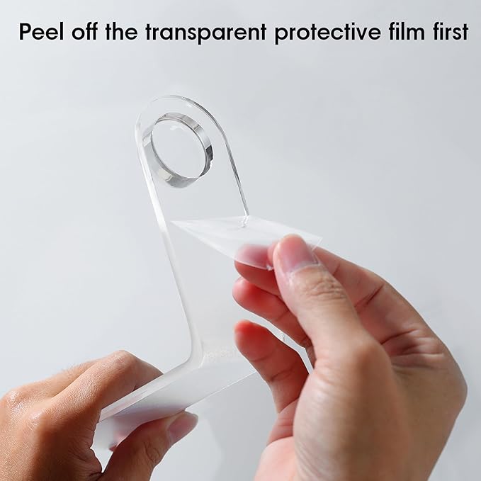 ZUNTO Acrylic Paper Towel Holder - Adhesive Paper Towel Roll Holder Under Cabinet, Clear Plastic Wall Mounted Paper Towel Rack for Kitchen, Frees up Counter Space